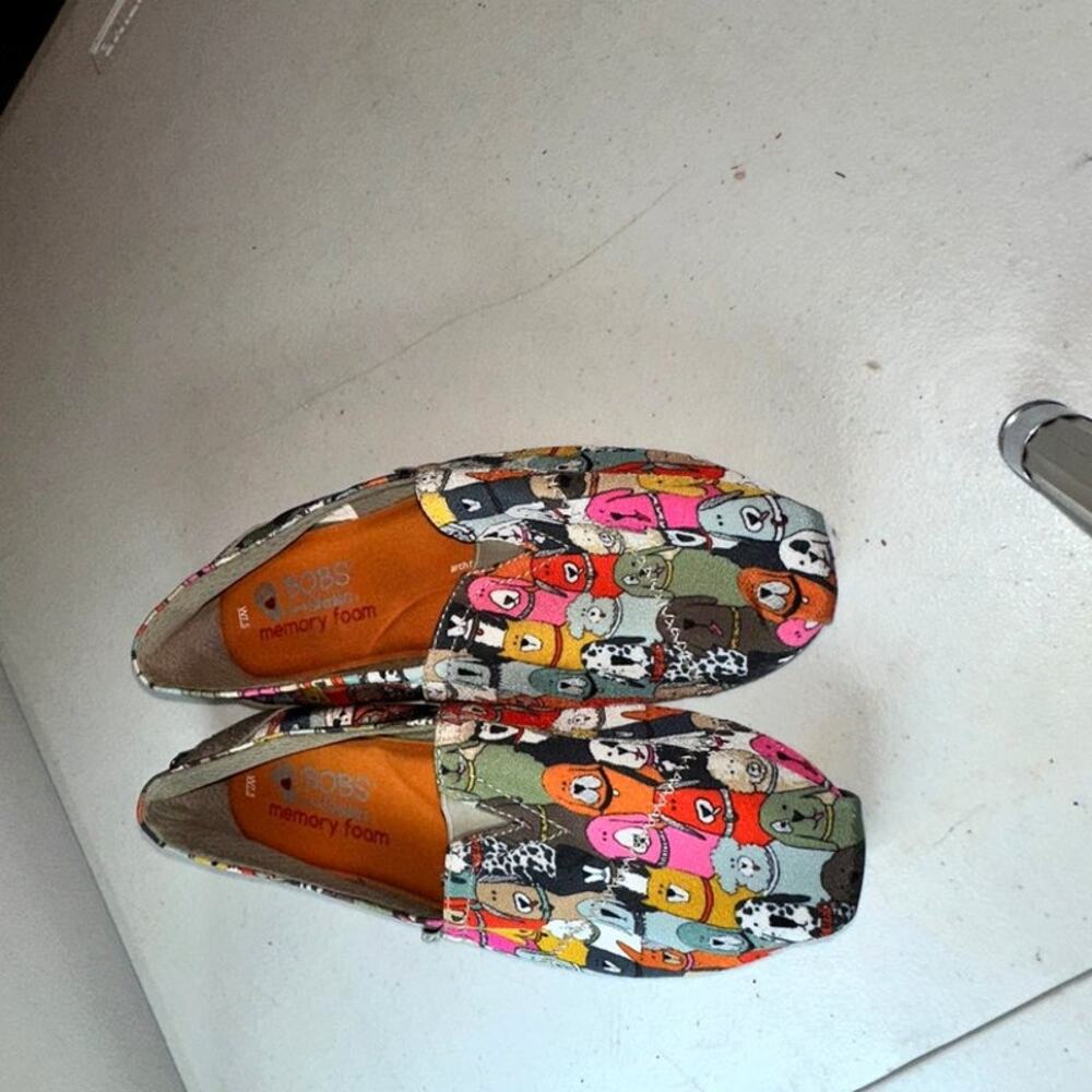 Bobs from Skechers Animal Print Canvas Slip-Ons